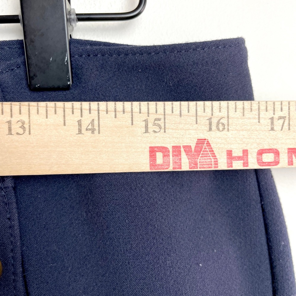 Express Flare Sailor Pants Sz 8 Navy Blue Brass Button High Rise Trousers - Picture 5 of 7